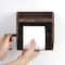 Rustic Brown Wood Toilet Paper Holder Wall Mount with Shelf